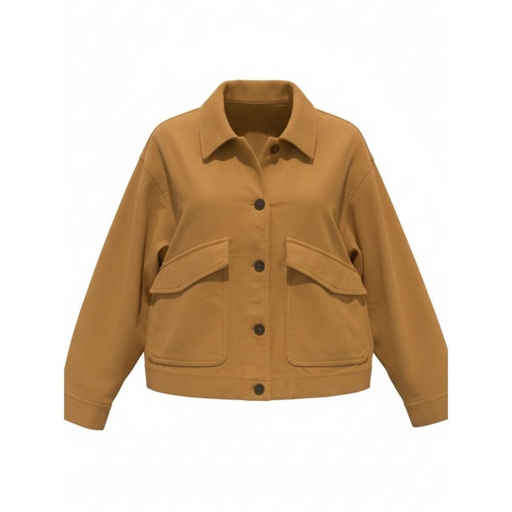 AVES LES FILLES - Relaxed Corduroy Jacket     Size: Large Color: Camel
